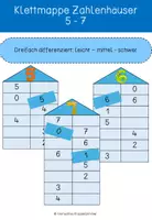 Vorschau - Stationenlernen - Klettmappe Zahlenhäuser 5 - 7 - Deckblatt