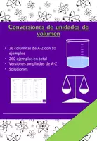 Vista previa - Hojas de trabajo - Conversiones de unidades de volumen | física | 26 columnas - Portada