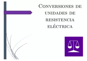 Vista previa - Hojas de trabajo - Conversiones de unidades de resistencia eléctrica | física | 26 columnas - página 1