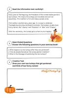 Vorschau - Arbeitsblätter - In the Northeast (Part II) Pardoning the Turkeys - A Thanksgiving Tradition - Seite 3