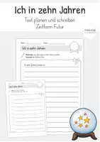 Vorschau - Arbeitsblätter - Futur: Ich in 10 Jahren (Texte planen und schreiben) - Deckblatt
