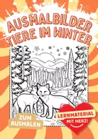 Vorschau - Mal- und Bastelvorlagen - Winter Kunst Ausmalbilder - Deckblatt