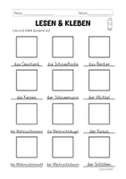 Vorschau - Arbeitsblätter - Lesen & Kleben - Weihnachten - Seite 1