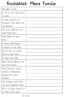 Vorschau - Arbeitsblätter - Nachschrift "Meine Familie" mit Knickdiktat und Lückentext DaZ /Deutsch - Seite 3