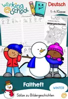 Vorschau - Arbeitsblätter - Bildergeschichten | Winter | Geschichten schreiben - Deckblatt