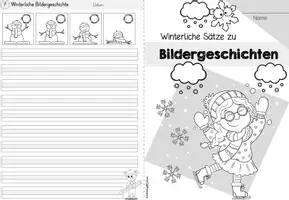 Vorschau - Arbeitsblätter - Bildergeschichten | Winter | Geschichten schreiben - Seite 1