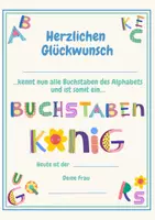 Vorschau - Arbeitsblätter - Urkunde Buchstabenkönig/in (Buchstabenfest) - Deckblatt