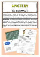Vorschau - Stundenentwürfe - Mystery - Das Orakel Delphi - Antikes Griechenland - Unterrichtsbesuch / Unterrichtsentwurf (editierbar) - Deckblatt