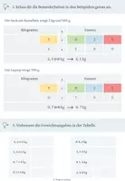 Vorschau - Arbeitsblätter - Gewichte - Kommaschreibweise üben - Seite 1