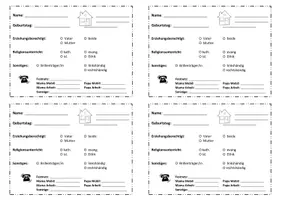 Vorschau - Lehrpläne/Lehrermaterial - Karteikarten zur Schülerbeobachtung - Seite 1