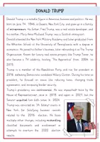 Vorschau - Arbeitsblätter - USA - Donald Trump: reading comprehension and grammar (Englisch) - Seite 1