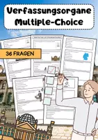 Vorschau - Text - Verfassungsorgane Multiple-Choice 36 Fragen - Deckblatt
