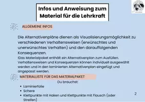 Vorschau - Fördermaterial/Inklusion - Inklusionsmaterial Alternativenplan individuell - Seite 1