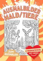 Vorschau - Arbeitsblätter - Wald Tiere im Wald Ausmalbilder Fensterbilder Mandala Bilder ausmalen - Deckblatt
