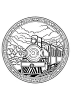 Vorschau - Arbeitsblätter - Eisenbahn Ausmalbilder Fensterbilder Mandala Bilder ausmalen - Seite 3