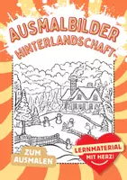 Vorschau - Arbeitsblätter - Winterlandschaft Ausmalbilder Fensterbilder Winter Mandala Bilder ausmalen - Deckblatt
