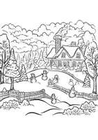 Vorschau - Arbeitsblätter - Winterlandschaft Ausmalbilder Fensterbilder Winter Mandala Bilder ausmalen - Seite 2