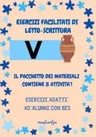 anteprima - Esercizi - CONSONANTE V- Esercizi facilitati di letto-scrittura - Pagina di copertina