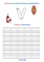 anteprima - Esercizi - CONSONANTE V- Esercizi facilitati di letto-scrittura - Pagina 1