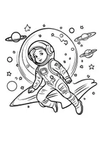 Vorschau - Arbeitsblätter - Raumschiff Astronaut Ausmalbilder Fensterbilder Mandala Bild ausmalen - Seite 2