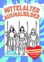 Vorschau - Arbeitsblätter - Mittelalter Ritter Ausmalbilder Fensterbilder Materialpaket - Deckblatt