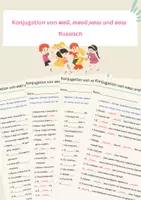 Vorschau - Arbeitsblätter - Possessivpronomen Russisch мой, твой, наш und ваш - Deckblatt