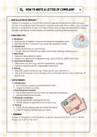 Vorschau - Arbeitsblätter - How to write a letter of complaint. - Deckblatt