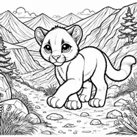 Vorschau - Mal- und Bastelvorlagen - Puma Ausmalbilder (50 Malvorlagen) inkl. Stundenentwurf (PDF) - Seite 2