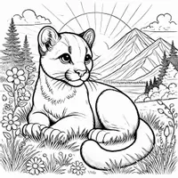 Vorschau - Mal- und Bastelvorlagen - Puma Ausmalbilder (50 Malvorlagen) inkl. Stundenentwurf (PDF) - Seite 3