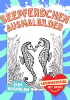 Vorschau - Arbeitsblätter - Seepferdchen Ausmalbilder Fensterbilder Mandala Bild ausmalen - Deckblatt