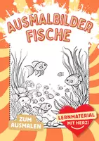 Vorschau - Arbeitsblätter - Fische im Meer Ausmalbilder Fensterbilder Mandala Bilder ausmalen - Deckblatt