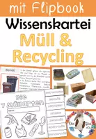 Vorschau - Arbeitsblätter - Müll & Recycling - Wissenskartei und Flipbook zu den 7 Müllarten - Deckblatt