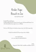 Vorschau - Mal- und Bastelvorlagen - Kinder-Yoga: Besuch im Zoo für 3-5 Jahre - Seite 1