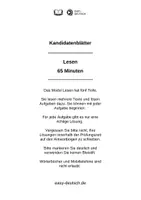 Vorschau - Test - Modelltest - Goethe/ÖSD - B1 Prüfung - Test 1 - Seite 1