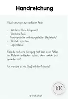 Vorschau - Poster - Wörtliche Rede - Visualisierung - Tafelmaterial - Seite 1