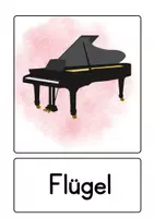 Vorschau - Präsentationen/Tafelbilder - Bild - Wortkarten für Musikinstrumente - Seite 1