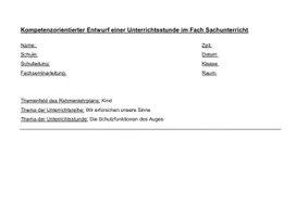 Vorschau - Stundenentwürfe - Unterrichtsentwurf Wir erforschen unsere Sinne - Seite 2