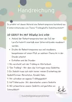 Vorschau - Unterrichtsreihen - Reihentransparenz Frühlingshafte Gedichtwerkstatt - Seite 1