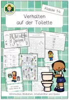 Vorschau - Arbeitsblätter - Toilette: Verhalten und Regeln erarbeiten (Grundschule Hygiene) - Deckblatt