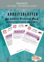 Vorschau - Arbeitsblätter - Lektüre Krummer Hund Charakterisierung von Daniel - Deckblatt