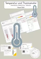 Vorschau - Arbeitsblätter - Temperatur und Thermometer zum Thema Wetter - Deckblatt