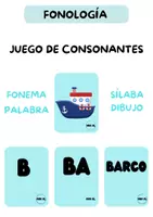 Vista previa - Tarjetas / Manipulativos - JUEGO DE CONSONANTES - Portada