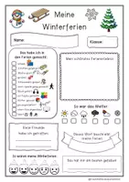 Vorschau - Arbeitsblätter - Meine Winterferien Steckbrief als Erzähl- und Schreibanlass - Seite 2