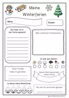 Vorschau - Arbeitsblätter - Meine Winterferien Steckbrief als Erzähl- und Schreibanlass - Seite 3
