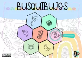 Vista previa - Juegos / Gamificación - Busquibujos - agudeza y discriminación visual, y ortografía - Portada