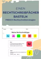 Vorschau - Arbeitsblätter - FRESCH Rechtschreibstrategien: Lernfächer - Deckblatt