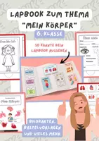 Vorschau - Arbeitsblätter - Lapbook zum Thema "Mein Körper" | Unterrichtsreihe "Der Mensch", Biologie 5./6. Klasse - Deckblatt
