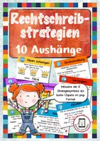 Vorschau - Poster - Rechtschreibstrategien - 10 Aushänge - Deckblatt