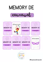 Vista previa - Juegos / Gamificación - MEMORY/ JUEGO DE MEMORIA - Carnaval - Portada
