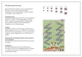 Vorschau - Stationenlernen - Brain-Gym: Beidhändiges Knopfschieben, Konzentrationsförderung Klasse 1-3, Förderung der Graphomotorik, Verknüpfung beider Gehirnhälften - Seite 1